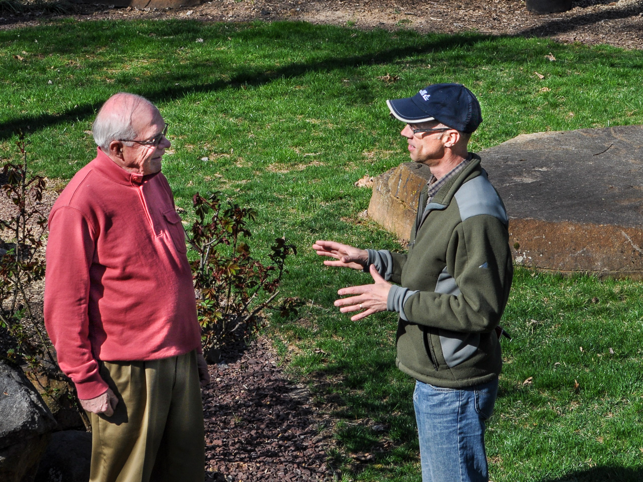 Gary discussing ideas with a client on site